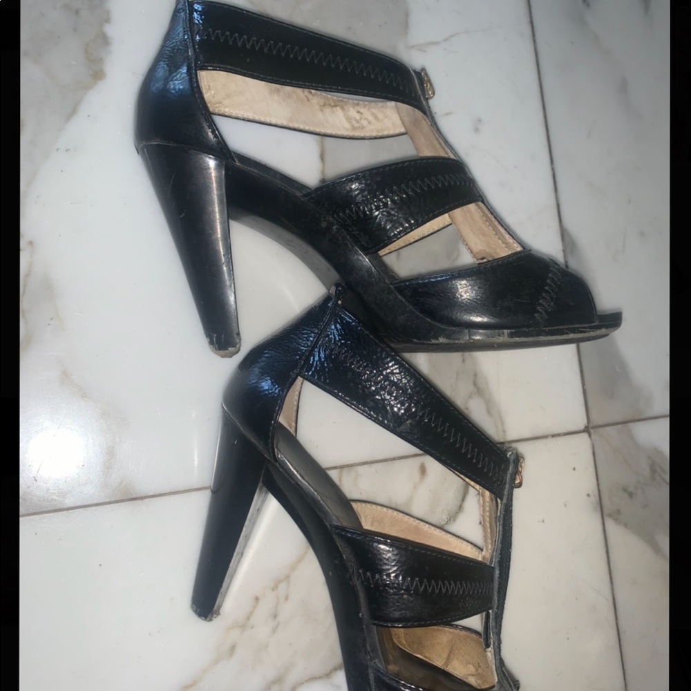 Michael Kors Black Leather Heels size 6.5